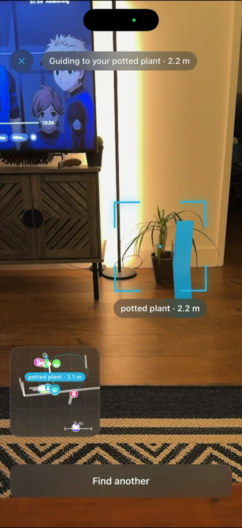 3D arrow guiding to a stored anchor