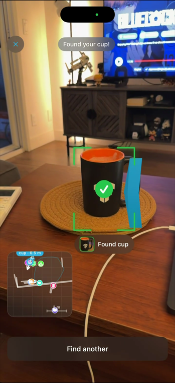 Reticle snapped green on arrival at a cup